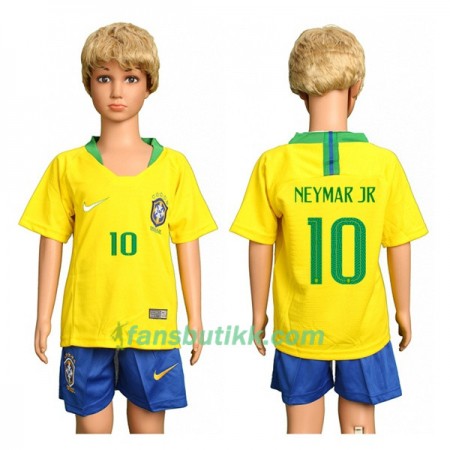 Fotball-VM 2018 Brasil drakt Neymar Jr 10 Barn Hjemmetrøye